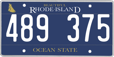 RI license plate 489375