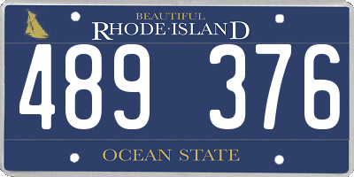 RI license plate 489376
