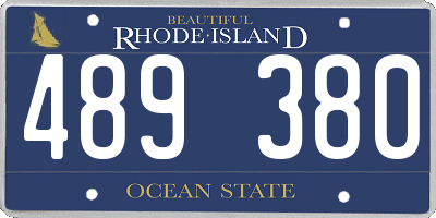RI license plate 489380