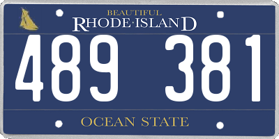 RI license plate 489381