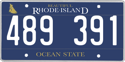 RI license plate 489391