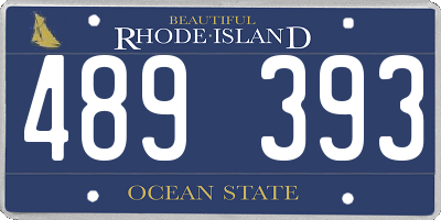 RI license plate 489393