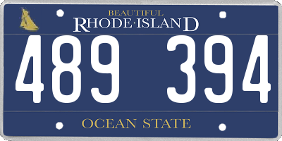 RI license plate 489394