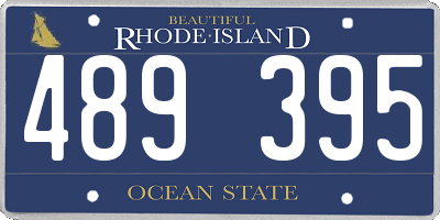 RI license plate 489395
