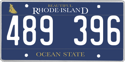 RI license plate 489396