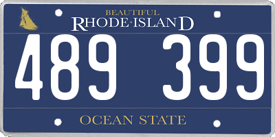 RI license plate 489399