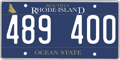 RI license plate 489400