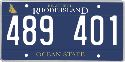 RI license plate 489401