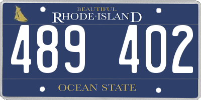 RI license plate 489402