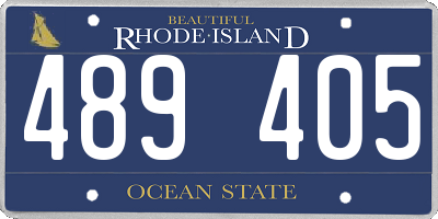 RI license plate 489405