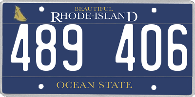 RI license plate 489406