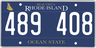 RI license plate 489408
