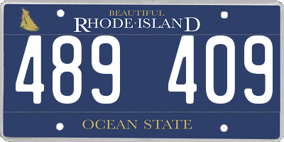 RI license plate 489409