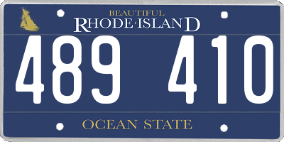 RI license plate 489410
