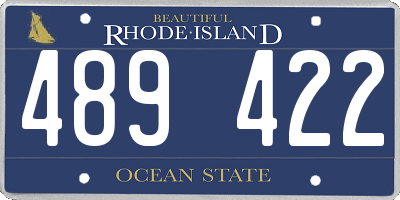 RI license plate 489422