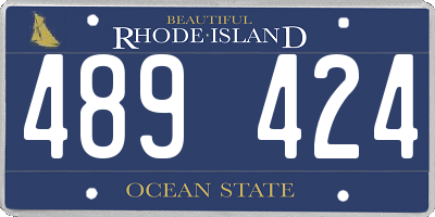 RI license plate 489424