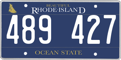 RI license plate 489427