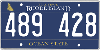 RI license plate 489428