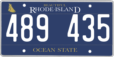 RI license plate 489435