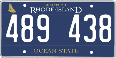 RI license plate 489438
