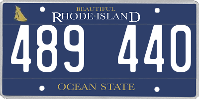 RI license plate 489440