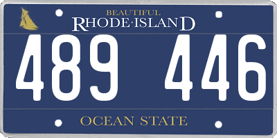 RI license plate 489446
