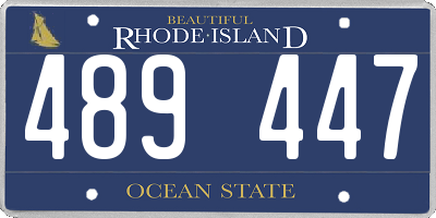 RI license plate 489447