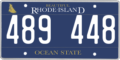 RI license plate 489448
