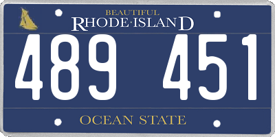 RI license plate 489451