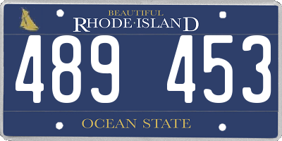 RI license plate 489453
