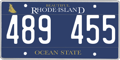RI license plate 489455