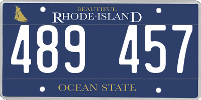 RI license plate 489457