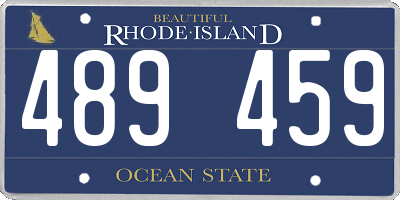 RI license plate 489459