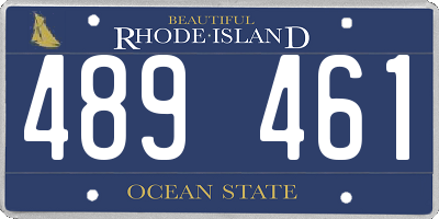 RI license plate 489461