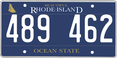 RI license plate 489462