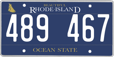 RI license plate 489467