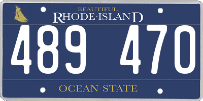 RI license plate 489470