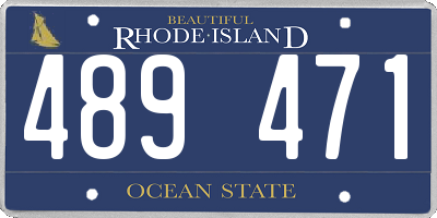 RI license plate 489471