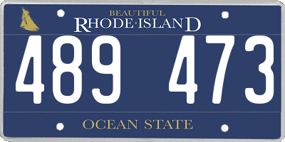 RI license plate 489473