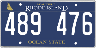 RI license plate 489476