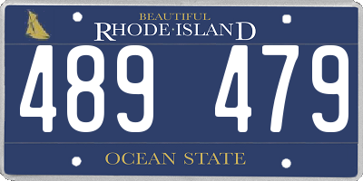 RI license plate 489479