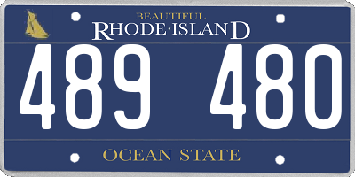 RI license plate 489480