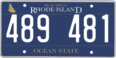 RI license plate 489481