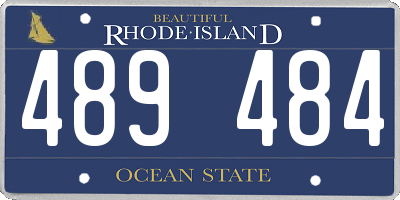 RI license plate 489484