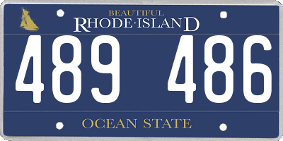 RI license plate 489486