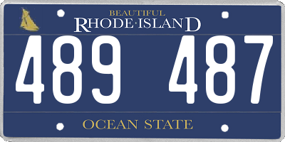 RI license plate 489487