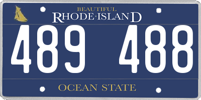 RI license plate 489488
