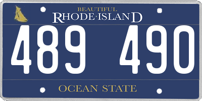 RI license plate 489490