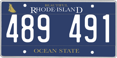 RI license plate 489491
