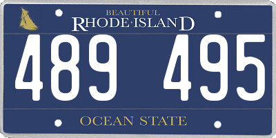 RI license plate 489495